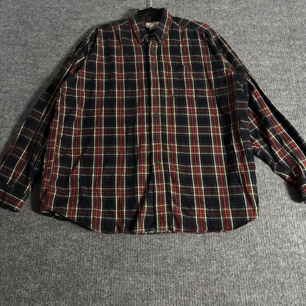 LL Bean Men's Plaid Flannel Shirt XL REG Long Sleeve Button Down Casual Warm